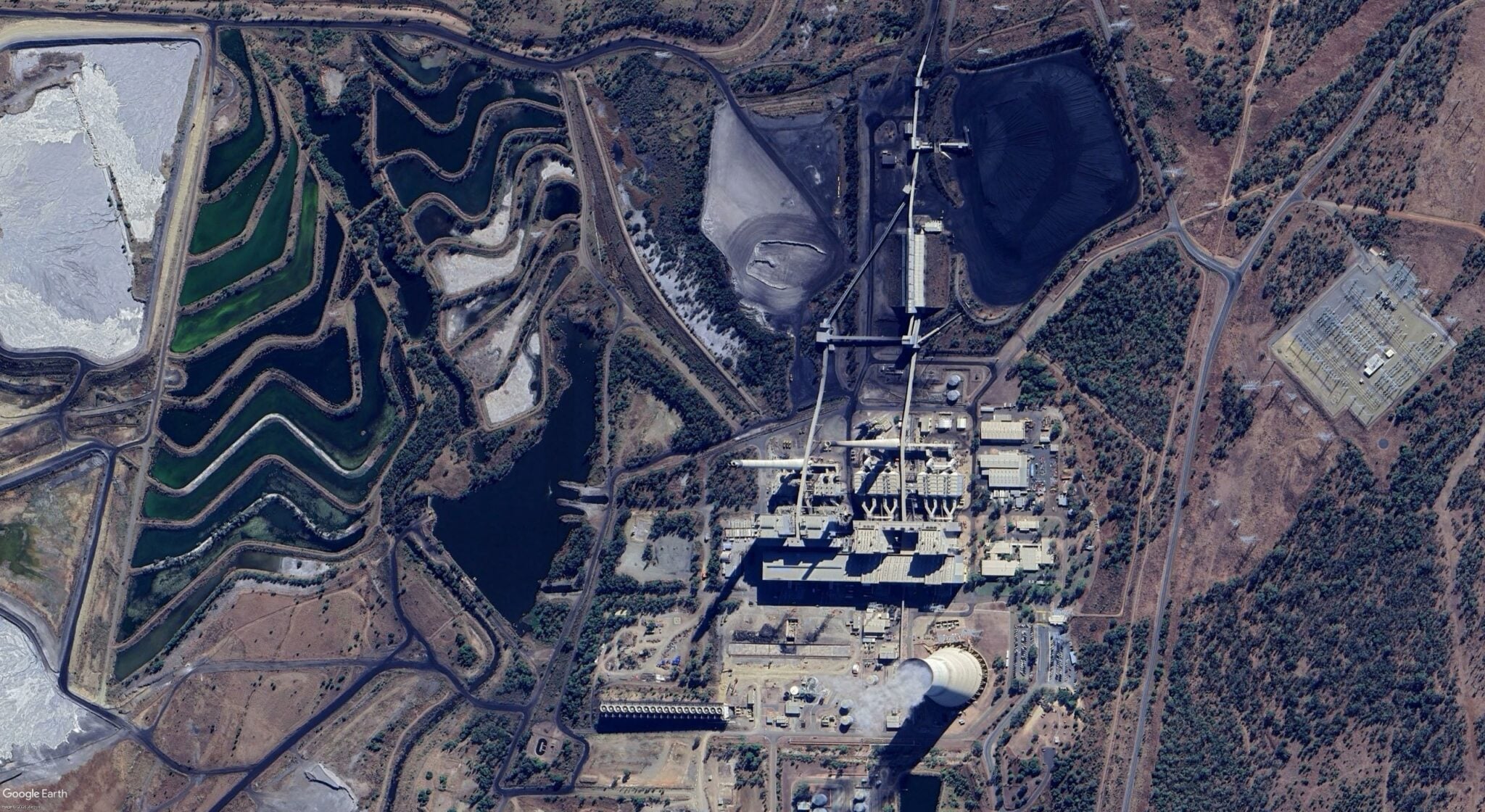 Callide power station, Biloela, Queensland, Australia Map Data: Google, Image ©2021 Airbus, CNES/Airbus, Maxar Technologies