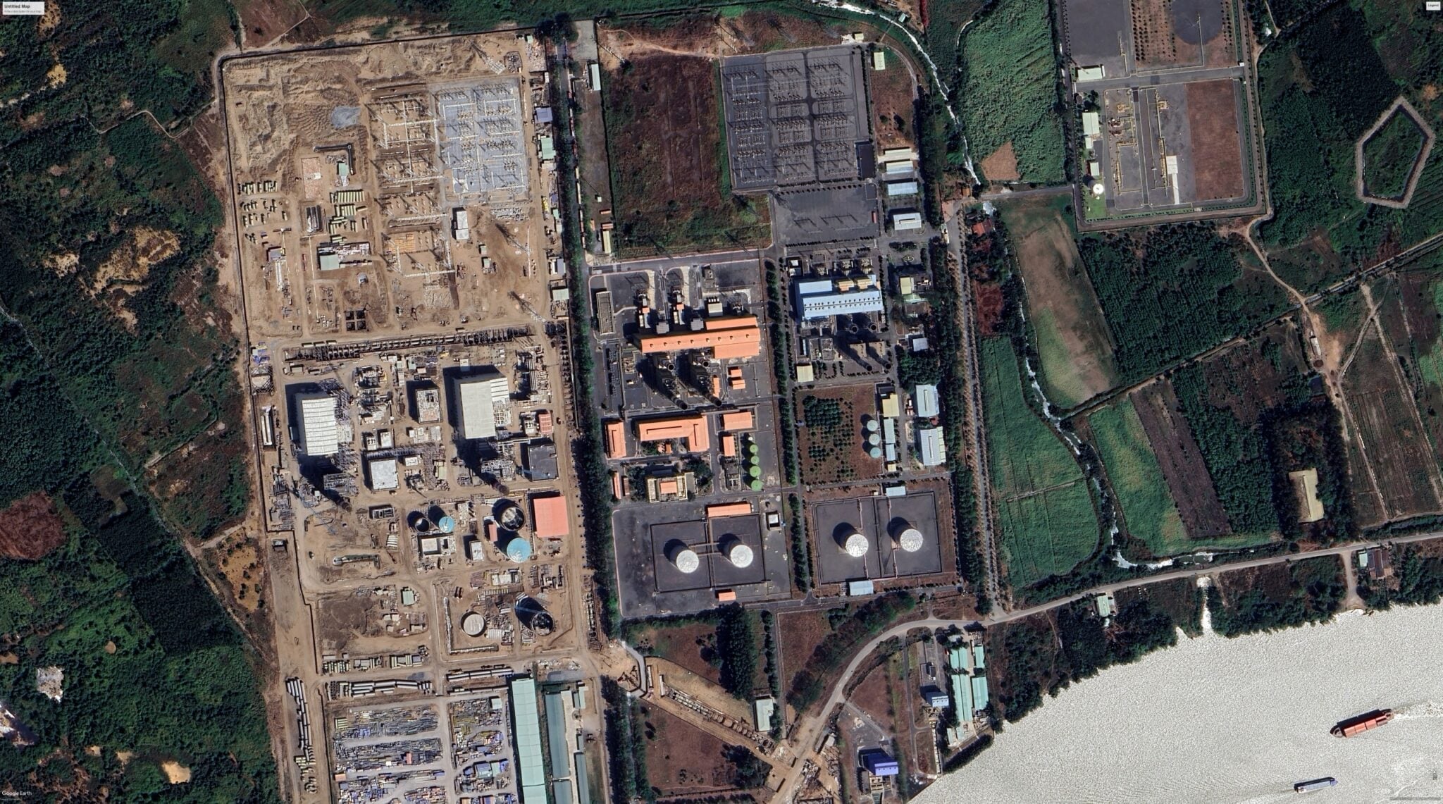 Nhơn Trạch power station, Dong Nai, Vietnam Map Data: Google, Image ©2025 Maxar Technologies