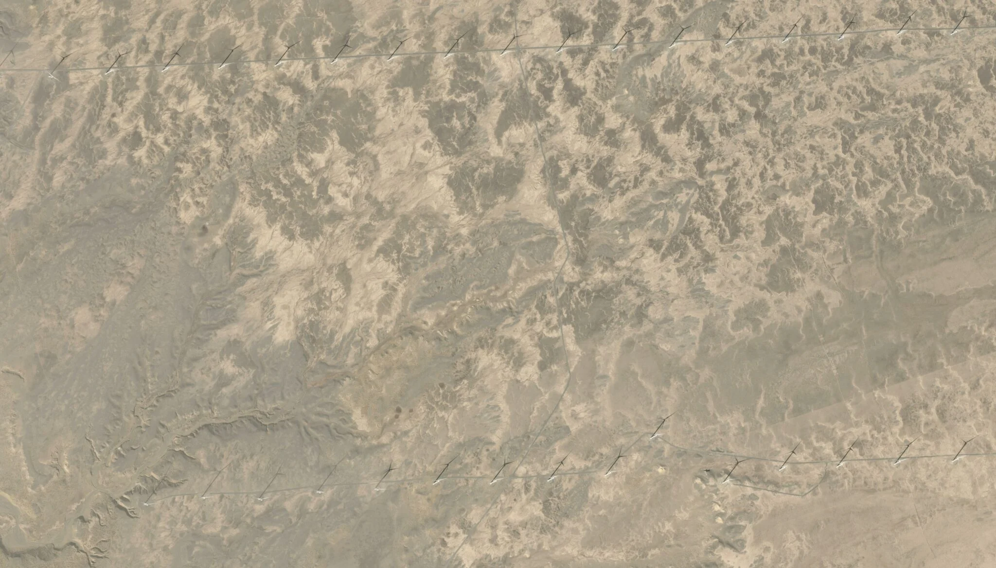 Qinghai Hainan Mohe Wind Farm, Qinghai, China Map Data: Google, CNES/Airbus, Landsat/Copernicus