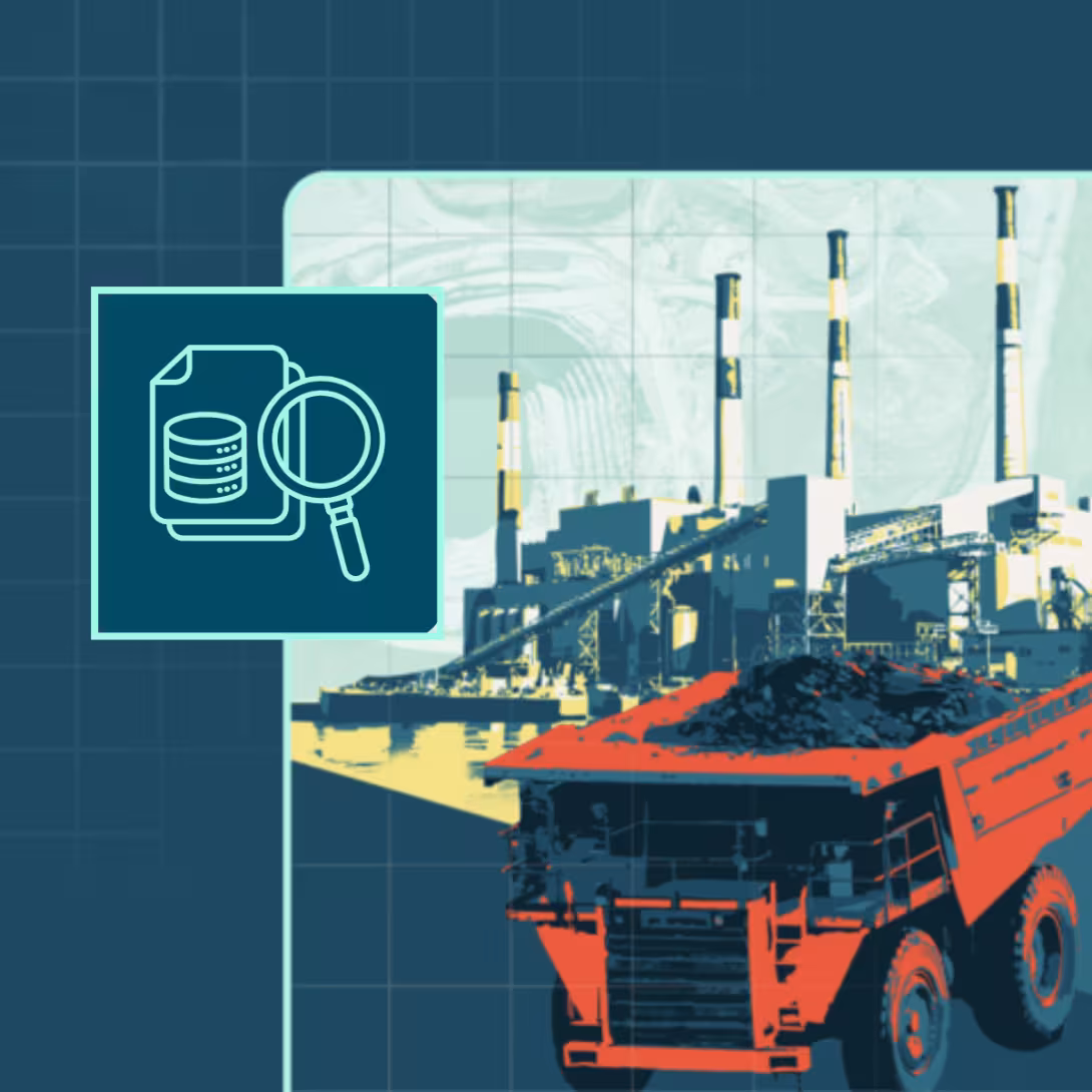 coal infrastructure and dataset search icon to tease coal data explorer tool