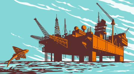 Una plataforma petrolera en alta mar